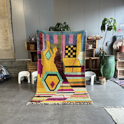 Arc-En-Ciel / Tapis Marocain Berbère 155X270 Cm