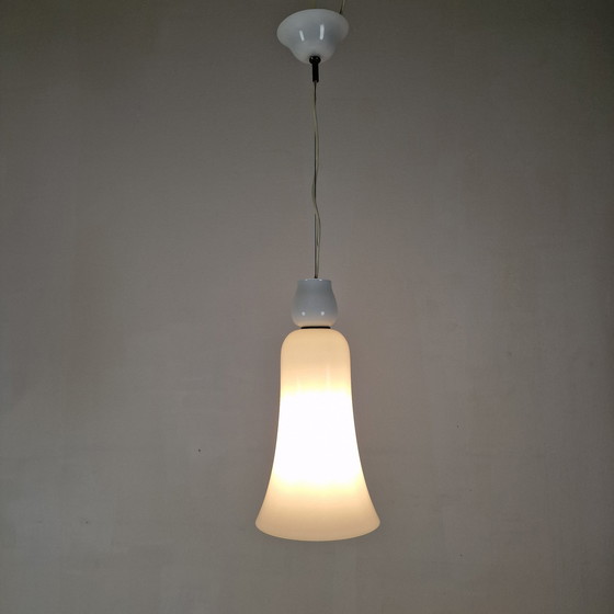 Image 1 of Lustre Anni Trenta Luce de Venini en verre blanc de Murano