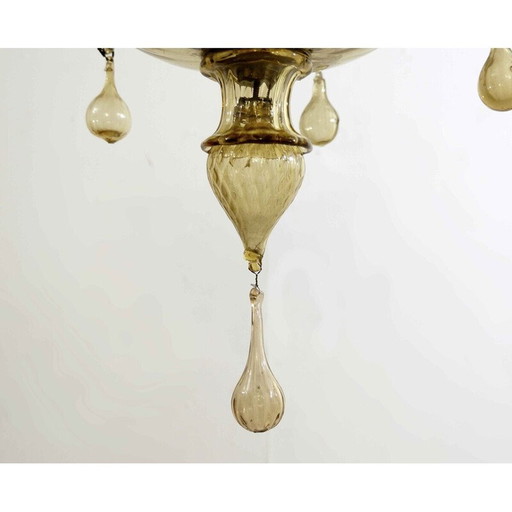 Chandelier en verre de Murano vintage