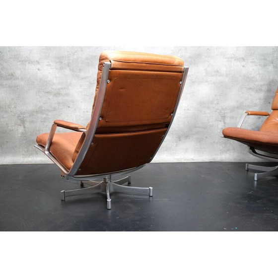 Image 1 of Paire de fauteuils vintage FK85 avec repose-pieds par Preben Fabricius et Jørgen Kastholm pour Kill International, 1960