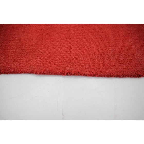 Image 1 of Tapis géométrique vintage en laine, Tchécoslovaquie 1940