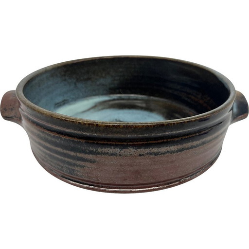 Plat vintage en grès par Guibert Lamoura, 1970