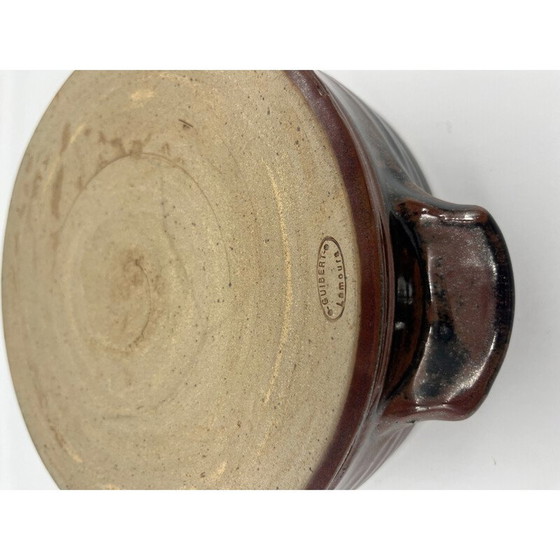 Image 1 of Plat vintage en grès par Guibert Lamoura, 1970