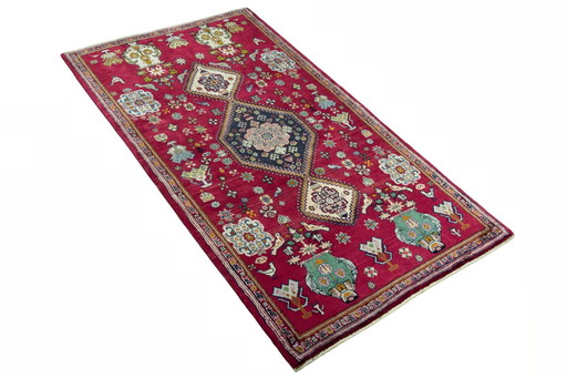 Tapis nomade Shiraz noué à la main - 205 X 115 cm