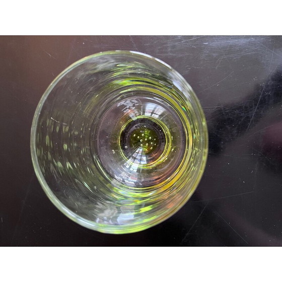 Image 1 of Vase vintage avec base en verre bullé, 1970