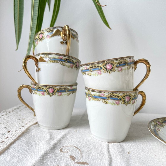 Image 1 of Service à thé et à café vintage en porcelaine pour Chabrol et Poirier, France 1915