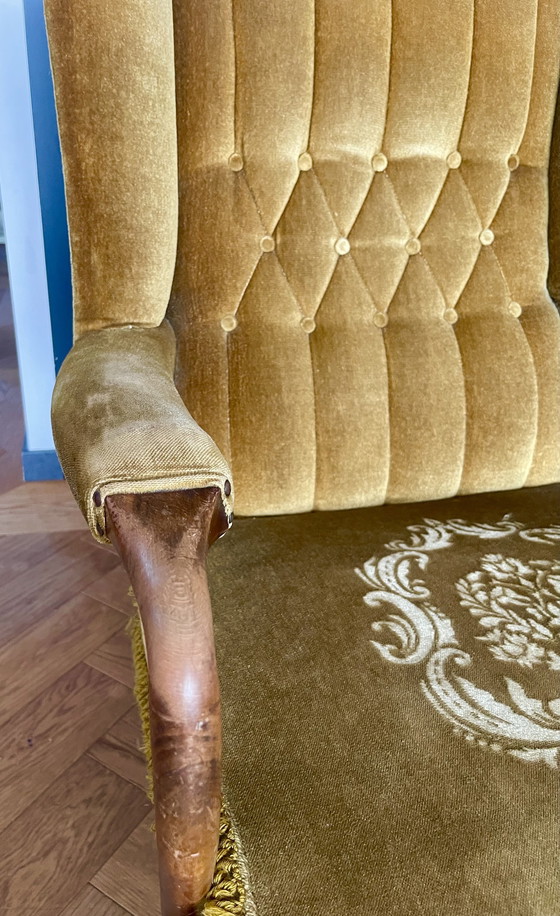 Image 1 of Chaise longue vintage à dossier arrondi