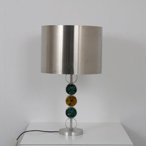 Lampe de table en chrome et verre par Nanny Still pour Raak, Pays-Bas 1970