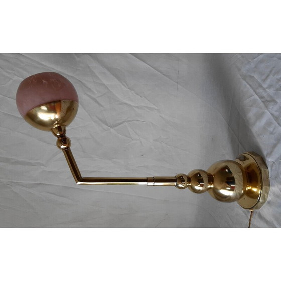 Image 1 of Lampe modulaire Art Déco en laiton et verre, 1930