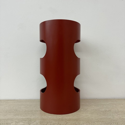 Porte-parapluie en bois rouge , 1970S Space Age