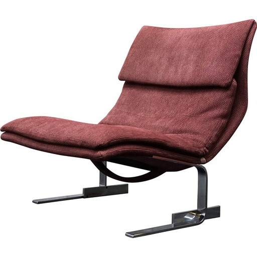 Fauteuil vintage Onda Wave par Giovanni Offredi pour Saporiti, 1970