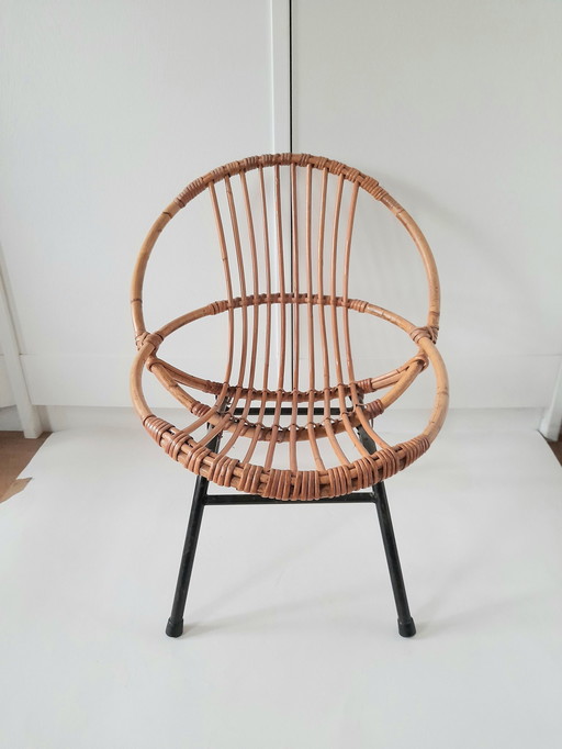 Chaise En Rotin 60S Modèle Enfant