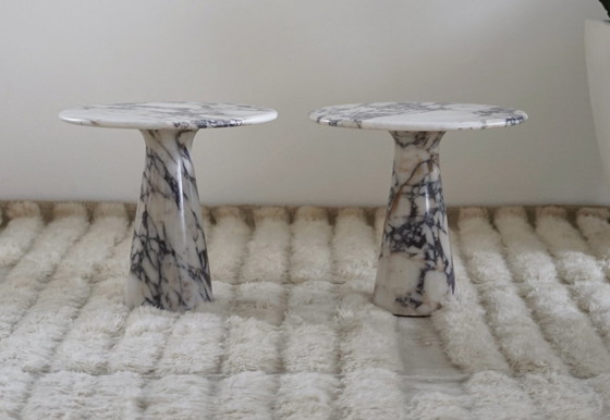 Image 1 of 2x Calacatta Viola Tables d'appoint Tables de nuit