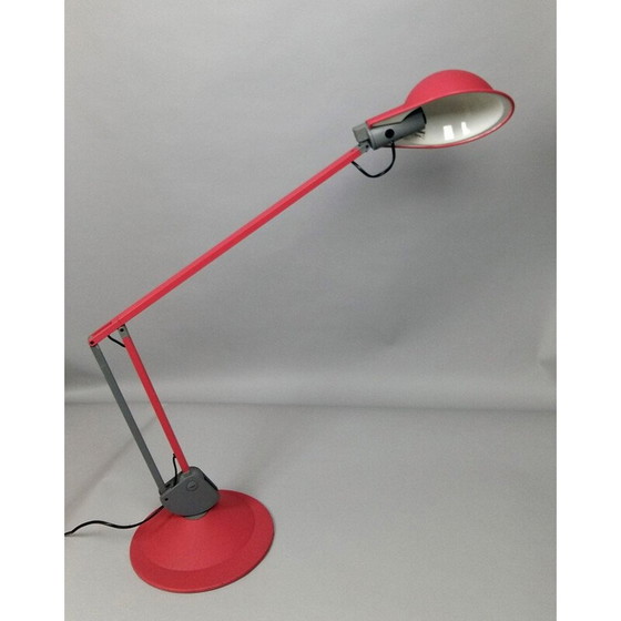 Image 1 of Lampe de bureau vintage rouge modèle Tineka par Rodolfo Bonetto pour Iguzzin