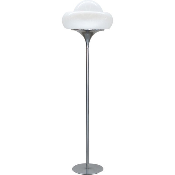 Image 1 of Lampadaire vintage en métal chromé par Harvey Guzzini pour Guzzini, Italie 1960