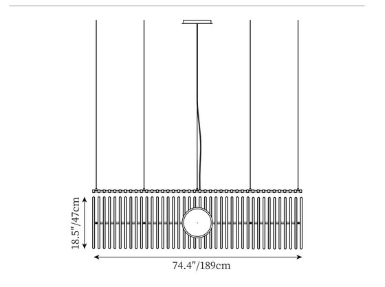 Image 1 of Lustre Rythem 40 têtes en blanc