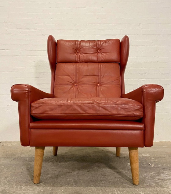 Image 1 of Vintage Retro Danish Mid Century Svend Skipper Cognac Leather Club Chair 60s