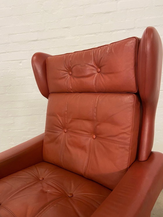 Image 1 of Vintage Retro Danish Mid Century Svend Skipper Cognac Leather Club Chair 60s