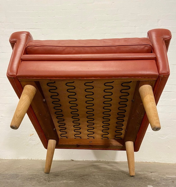 Image 1 of Vintage Retro Danish Mid Century Svend Skipper Cognac Leather Club Chair 60s