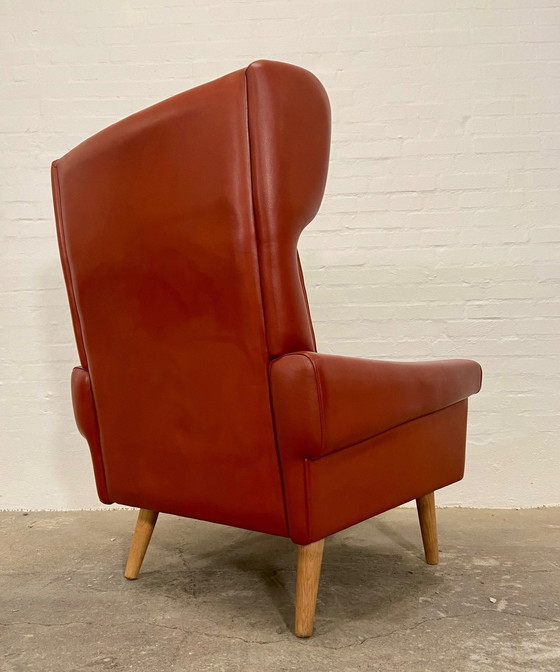 Image 1 of Vintage Retro Danish Mid Century Svend Skipper Cognac Leather Club Chair 60s