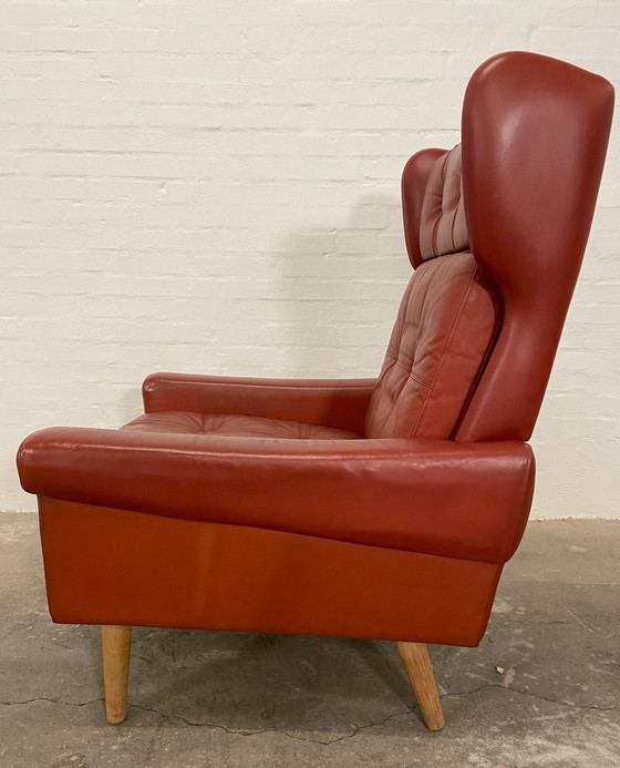 Image 1 of Vintage Retro Danish Mid Century Svend Skipper Cognac Leather Club Chair 60s
