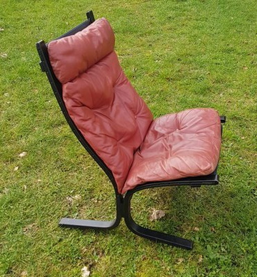 Chaise Siesta en cuir d'Ingmar Relling pour Westnofa, Norvège, années 1960