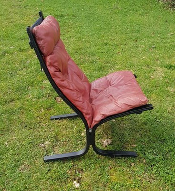 Image 1 of Chaise Siesta en cuir d'Ingmar Relling pour Westnofa, Norvège, années 1960