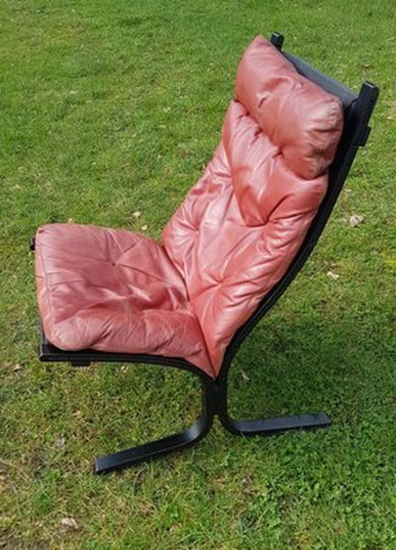 Image 1 of Chaise Siesta en cuir d'Ingmar Relling pour Westnofa, Norvège, années 1960