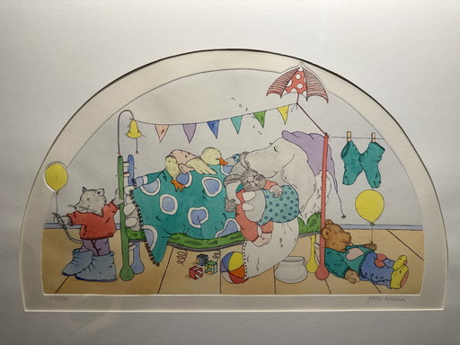 Gravure encadrée de Gerda Boersma - Spectacle d'enfants