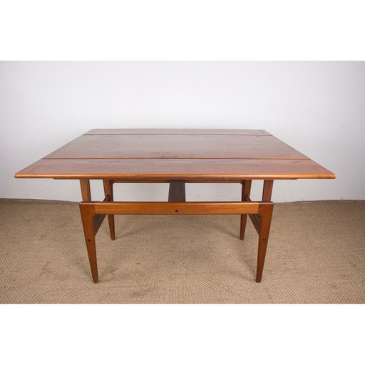 Table extensible vintage en teck par Kai Kristiansen pour Danish Furnitures, Danemark 1960