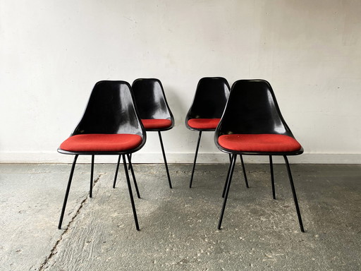 Lot de 4 chaises Mid Century 1960's par Maurice Burke pour Arkana