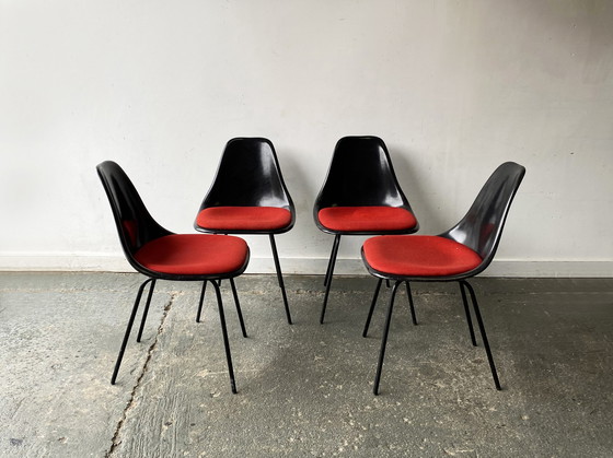 Image 1 of Lot de 4 chaises Mid Century 1960's par Maurice Burke pour Arkana