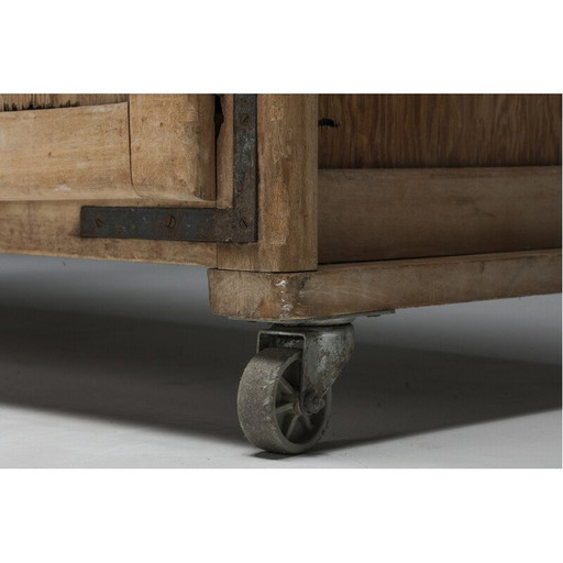 Pièce de rangement vintage en bois de chêne