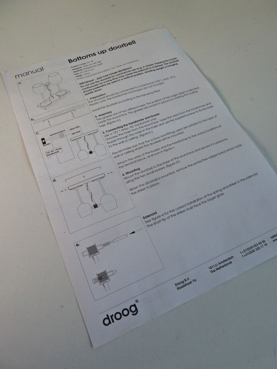 Image 1 of Bottoms Up Doorbell | Droog | Peter Van Der Jagt