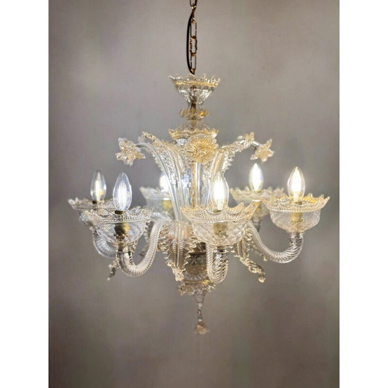 Image 1 of Lustre vintage en verre de Murano, Italie