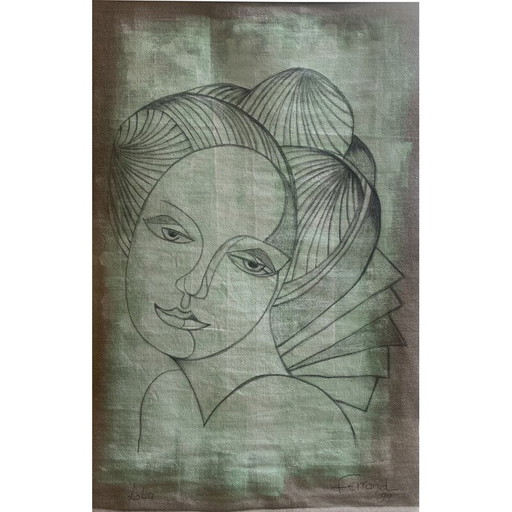 Toile vintage Jota de Ferrand André, 1998