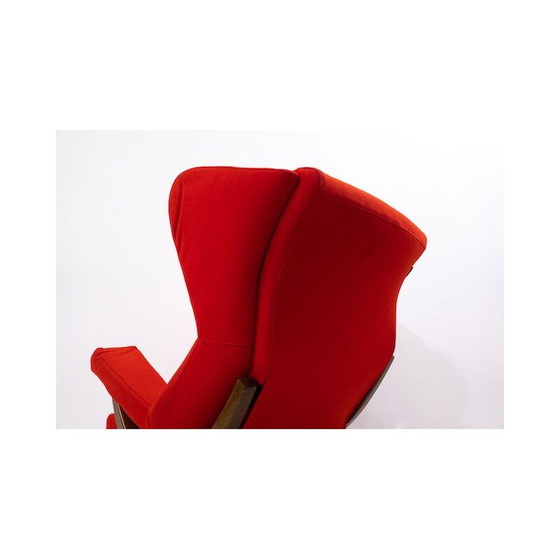 Image 1 of Fauteuil rouge Mid Century Fiorenza par Franco Albini pour Arflex, Italie