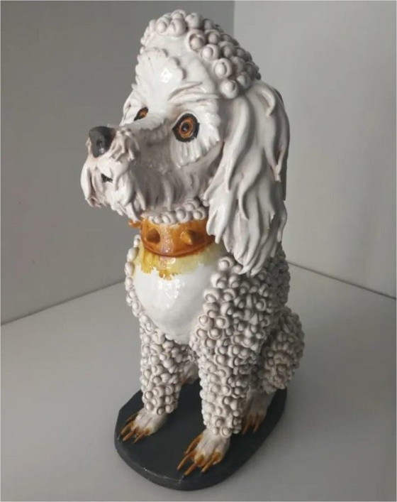 Image 1 of Chien scellé Animal Sculpture en céramique émaillée