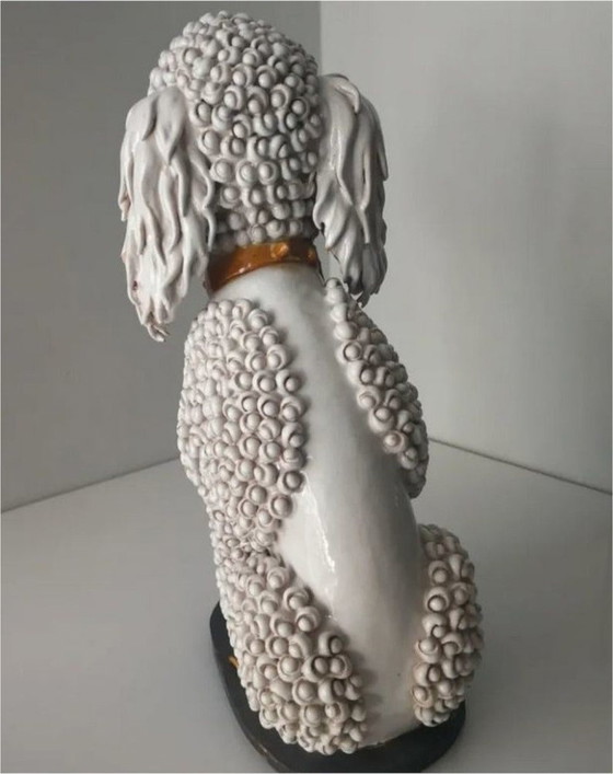 Image 1 of Chien scellé Animal Sculpture en céramique émaillée