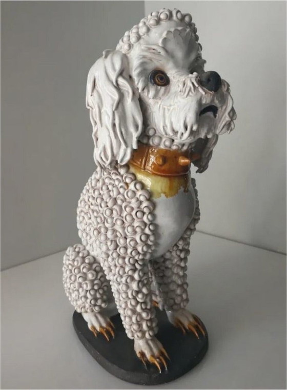 Image 1 of Chien scellé Animal Sculpture en céramique émaillée