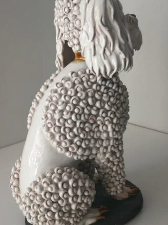 Image 1 of Chien scellé Animal Sculpture en céramique émaillée