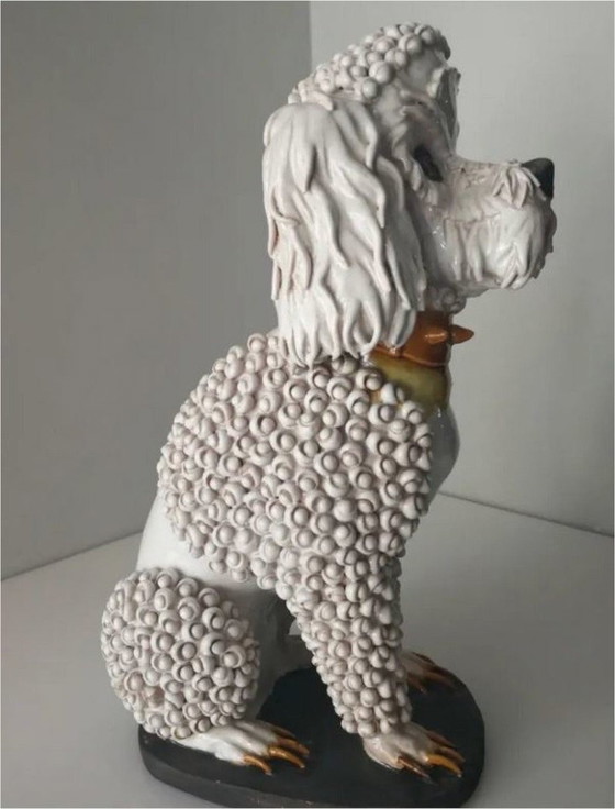 Image 1 of Chien scellé Animal Sculpture en céramique émaillée