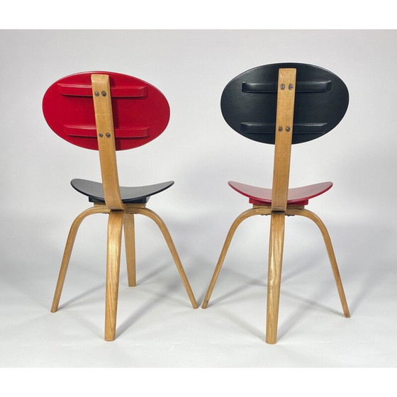 Image 1 of Paire de chaises Arc en bois de Wilhelm Von Bode, 1950