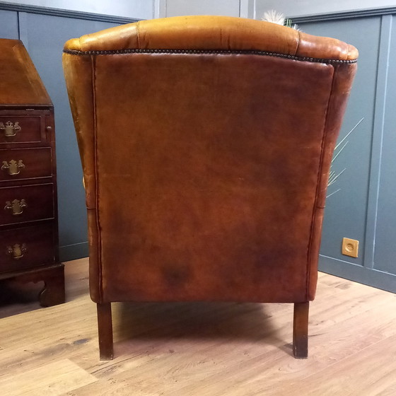 Image 1 of Fauteuil à oreilles en peau de mouton