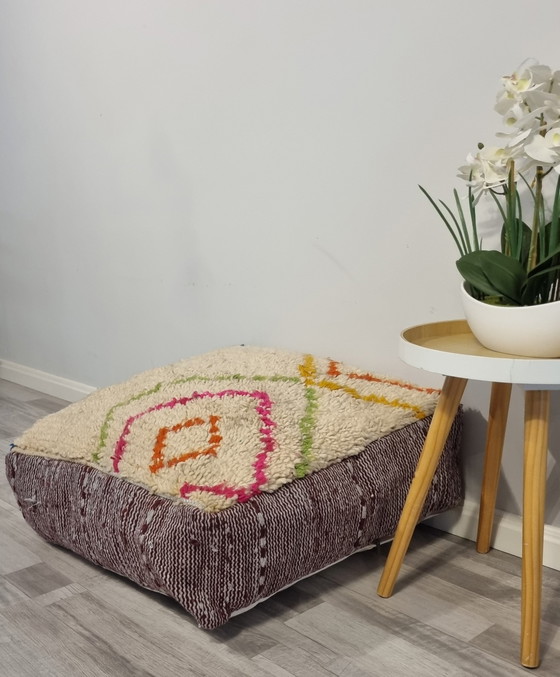 Image 1 of Magnifique pouf marocain, coussin d'assise berbère