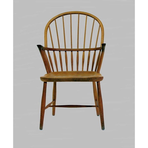 Image 1 of Chaise vintage CH 18A à dossier haut en chêne Frits Henningsen par Carl Hansen and Son danois années 1960