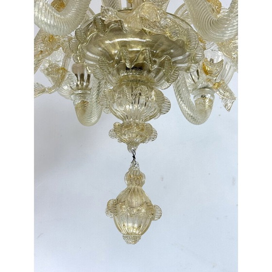 Image 1 of Paire de lustres vintage en verre de Murano, Italie 1950