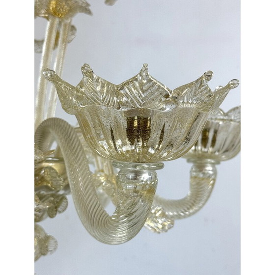 Image 1 of Paire de lustres vintage en verre de Murano, Italie 1950