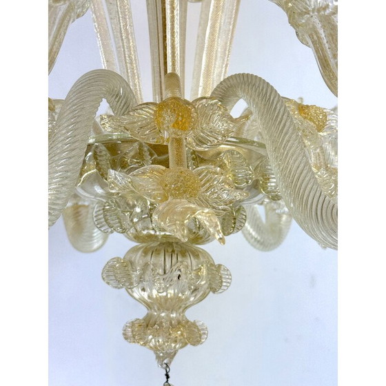Image 1 of Paire de lustres vintage en verre de Murano, Italie 1950