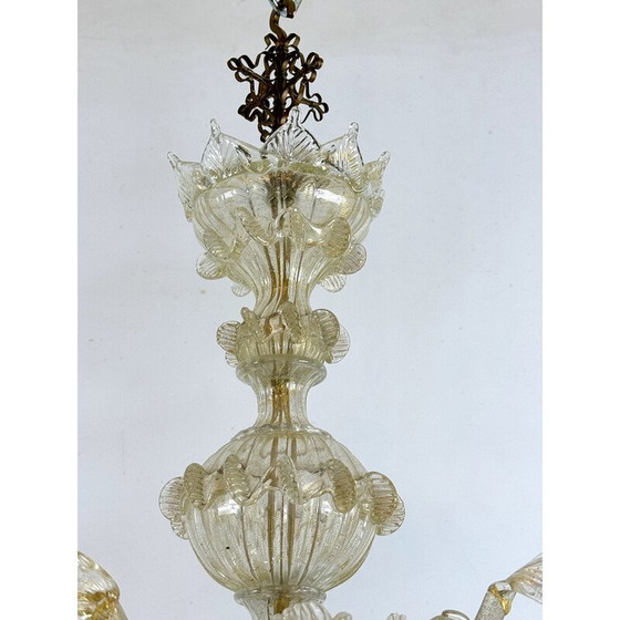 Image 1 of Paire de lustres vintage en verre de Murano, Italie 1950